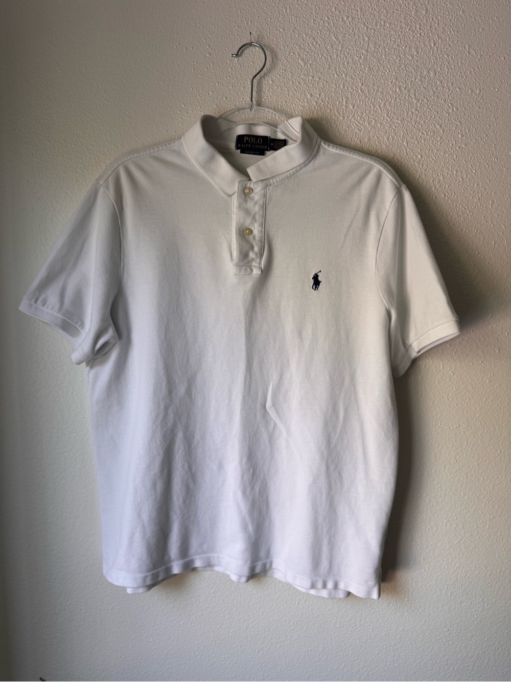 Polo by Ralph Lauren White Short-Sleeve Polo with Navy Pony